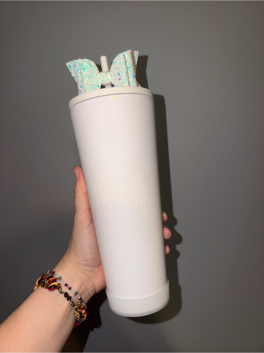 Starbucks Mexico White SoftTouch Tumbler with accessories